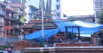 अवशेषको आधारमा पुनःनिर्माण हुँदै ऐतिहासिक नरनारायण मन्दिर
